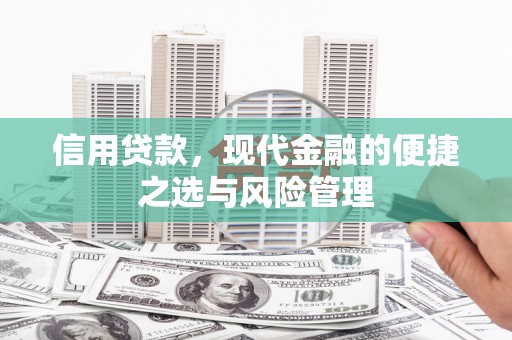 永川信用贷款，现代金融的便捷之选与风险管理