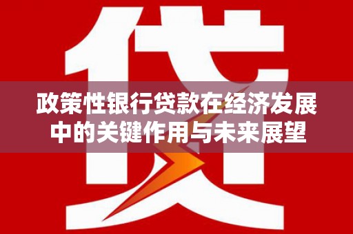 永川政策性银行贷款在经济发展中的关键作用与未来展望