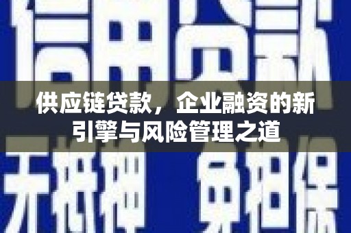 永川供应链贷款，企业融资的新引擎与风险管理之道