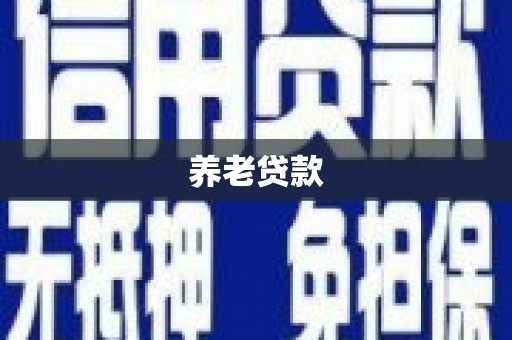 永川养老贷款