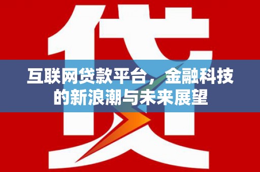 永川互联网贷款平台，金融科技的新浪潮与未来展望