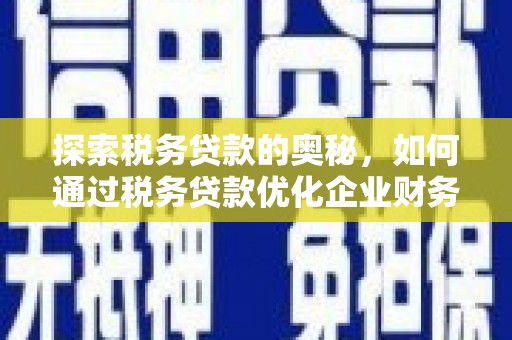 永川探索税务贷款的奥秘，如何通过税务贷款优化企业财务