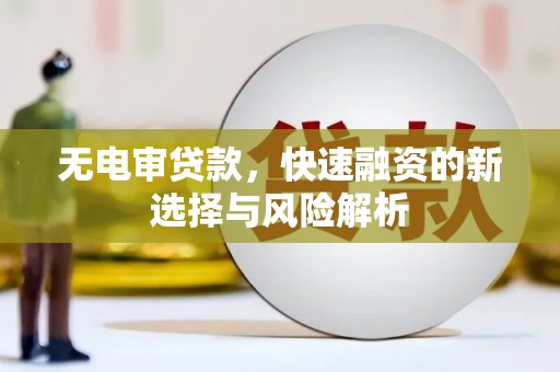 永川无电审贷款，快速融资的新选择与风险解析