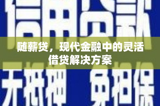 永川随薪贷，现代金融中的灵活借贷解决方案