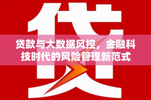 永川贷款与大数据风控，金融科技时代的风险管理新范式