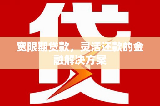永川宽限期贷款，灵活还款的金融解决方案