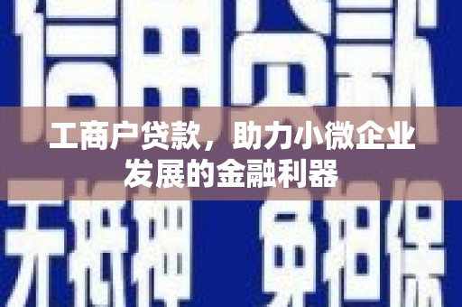 永川工商户贷款，助力小微企业发展的金融利器