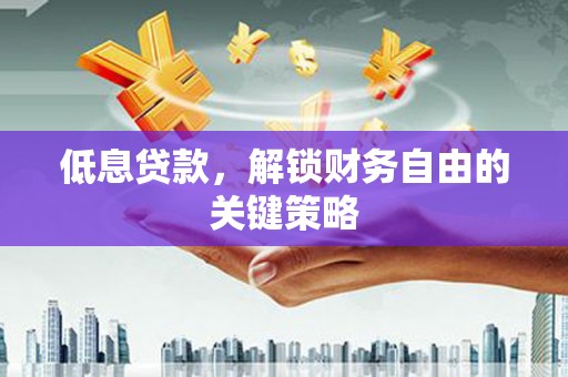 永川低息贷款，解锁财务自由的关键策略