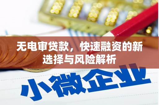 永川无电审贷款，快速融资的新选择与风险解析