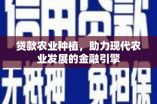 永川贷款农业种植，助力现代农业发展的金融引擎