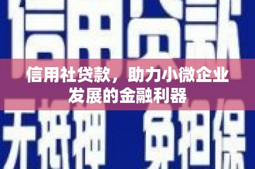 永川信用社贷款，助力小微企业发展的金融利器