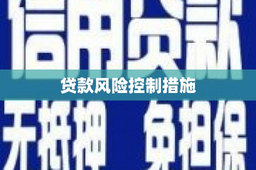 永川贷款风险控制措施