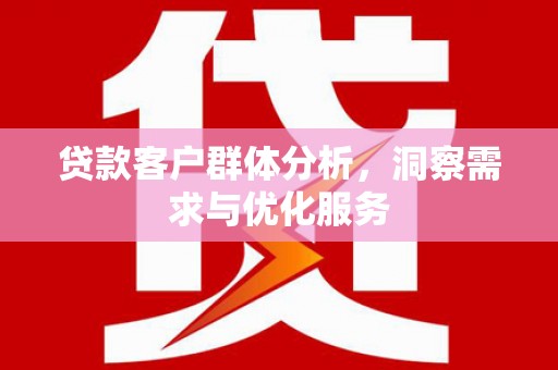 永川贷款客户群体分析，洞察需求与优化服务